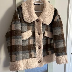 Simplee Plaid Jacket